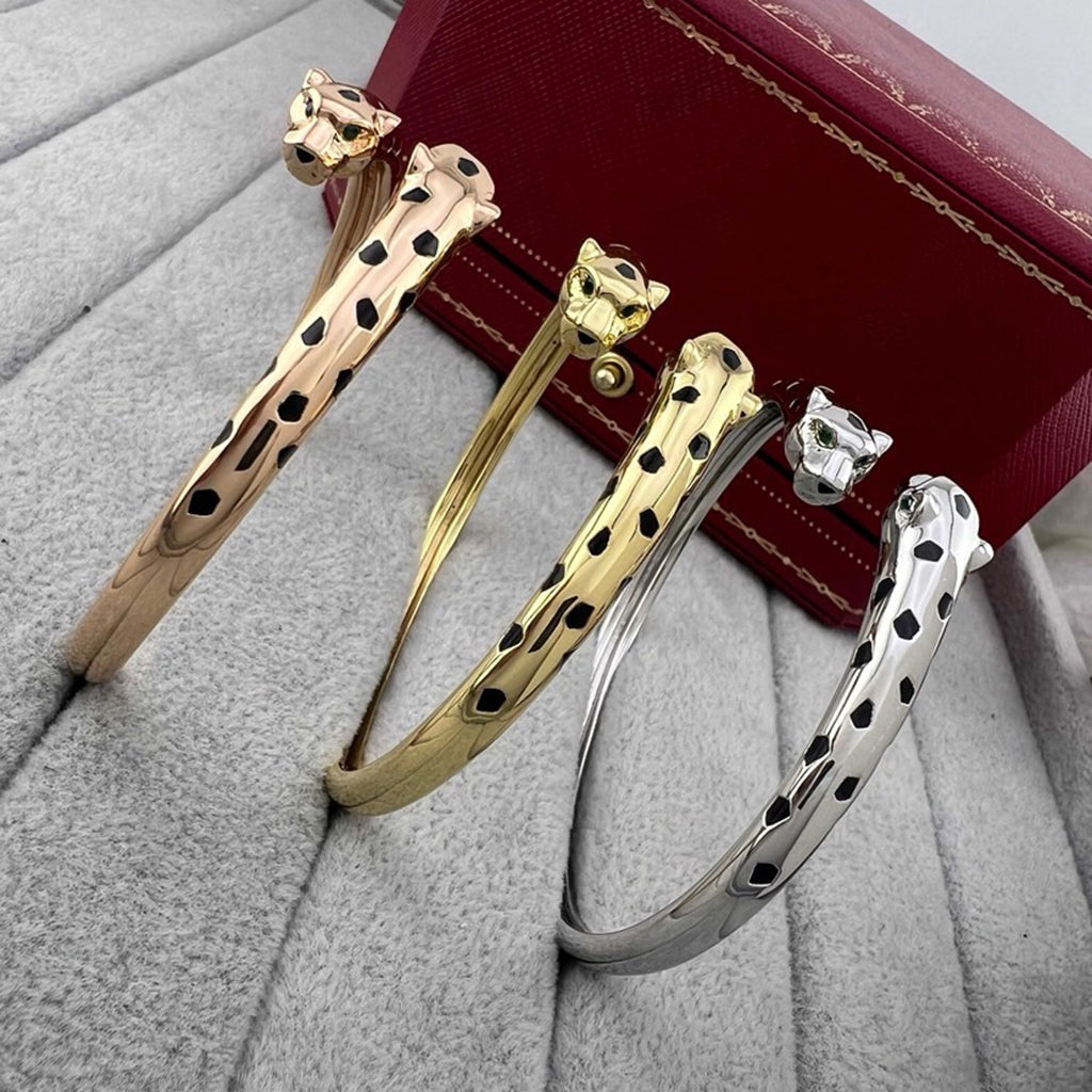 [⭐Veyra]PANTHERE DOUBLE HEADED OPEN BRACELET