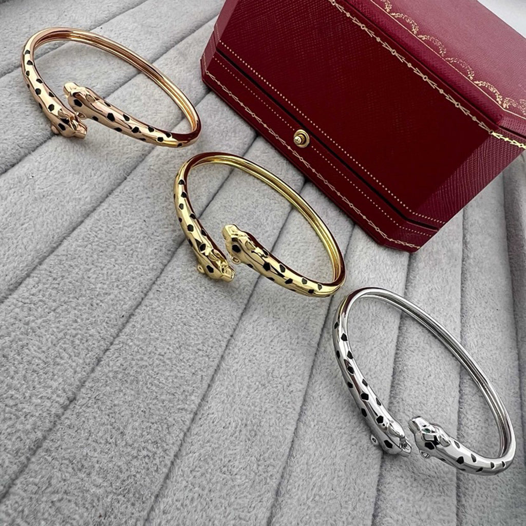 [⭐Veyra]PANTHERE DOUBLE HEADED OPEN BRACELET