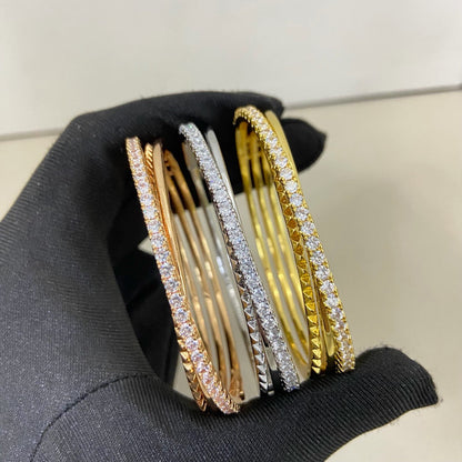 [⭐Veyra]ETINCELLE HALF-PAVED DIAMOND BRACELET