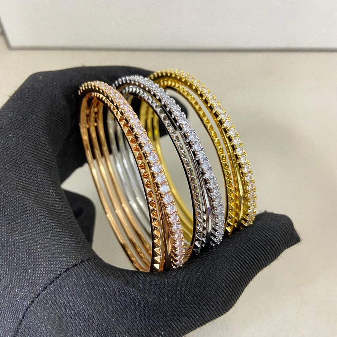 [⭐Veyra]ETINCELLE HALF-PAVED DIAMOND BRACELET