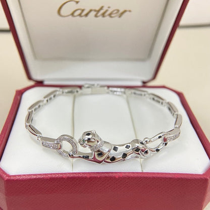 [⭐Veyra]PANTHERE HALF DIAMOND ON CHAIN BRACELET