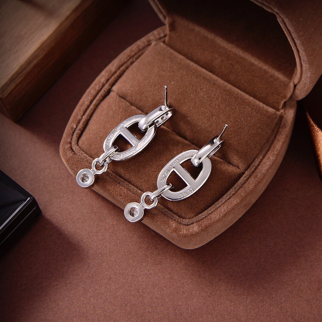 [⭐Veyra]HM CHAINE DIAMOND EARRINGS