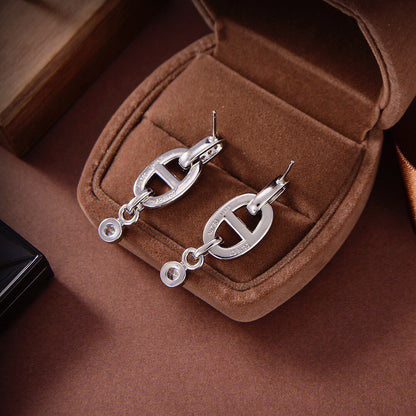 [⭐Veyra]HM CHAINE DIAMOND EARRINGS