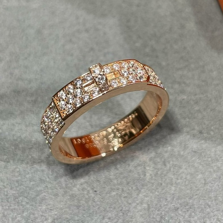 [⭐Veyra]KELLY PINK GOLD DIAMOND RING
