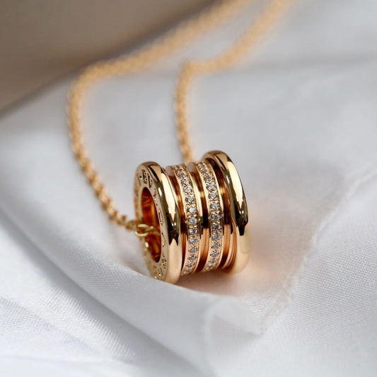 [⭐Veyra]ZERO 1 PINK GOLD DIAMOND NECKLACE