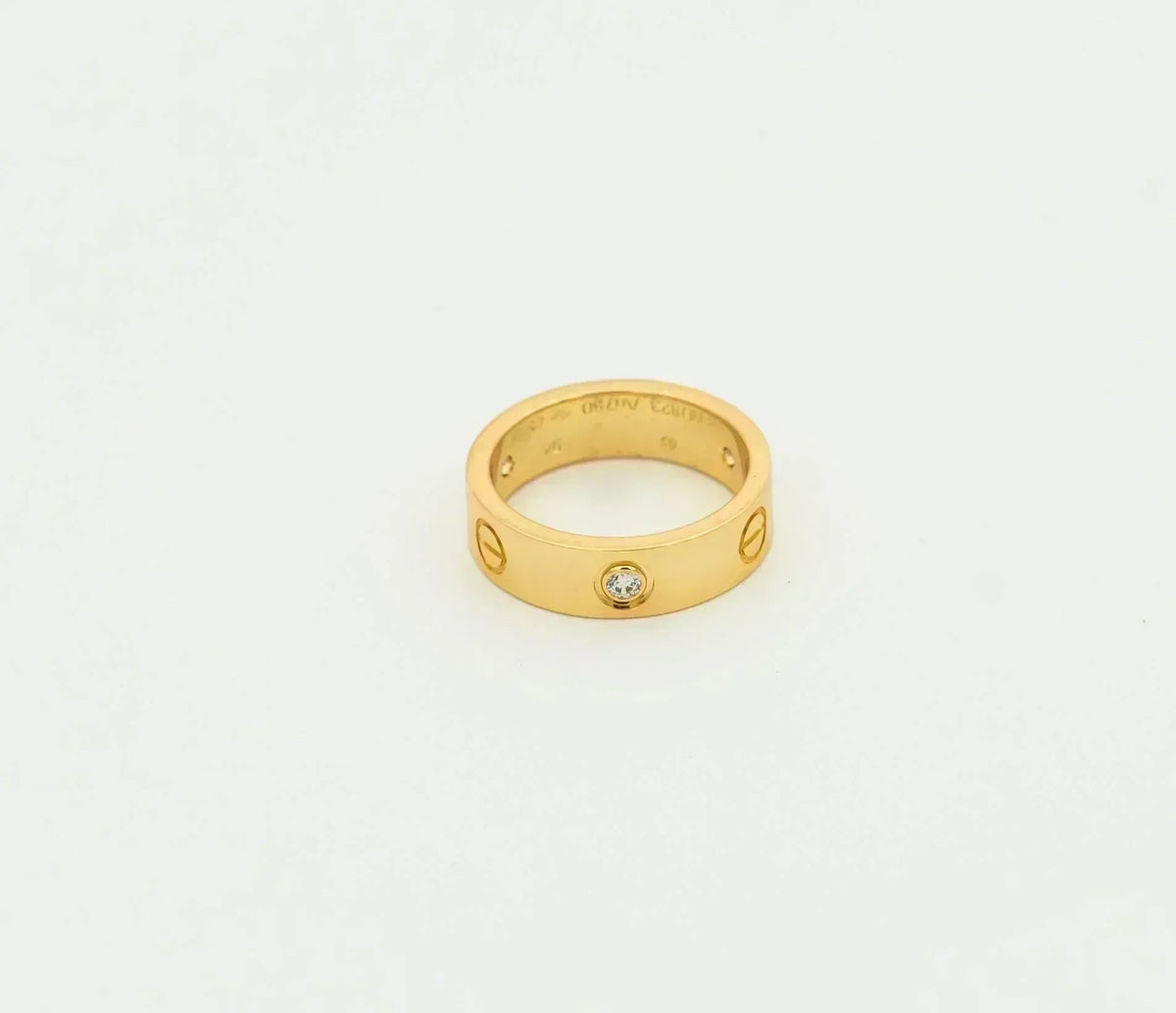 [⭐Veyra]LOVE RING 5.5MM 3 DIAMONDS GOLD