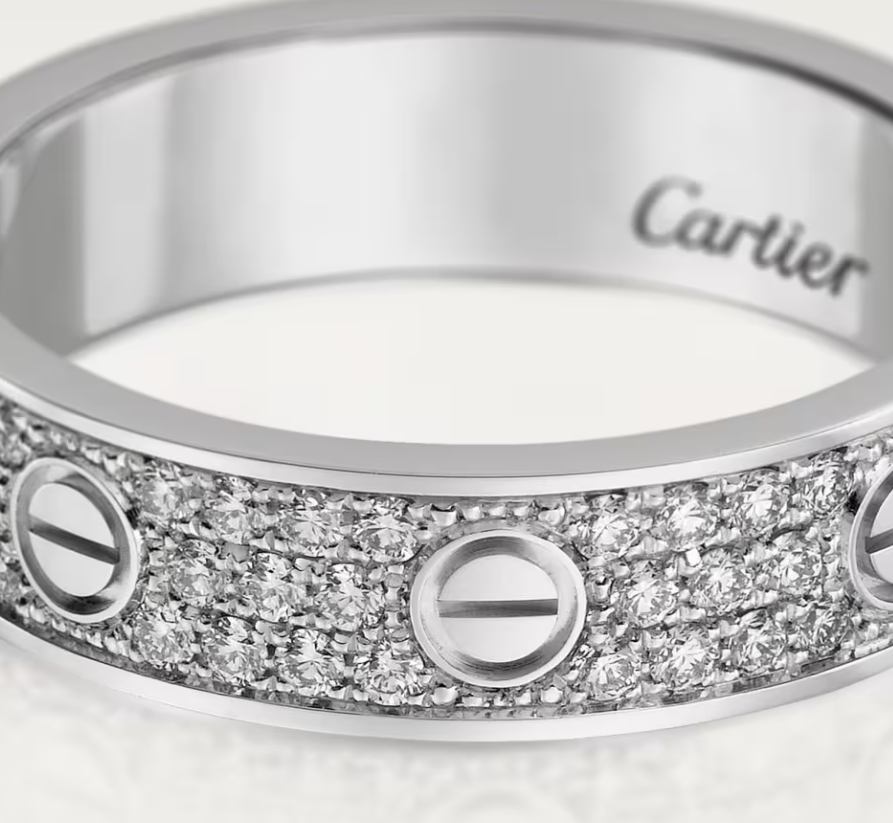 [⭐Veyra]LOVE RING 4mm-wide full-diamond ring silver