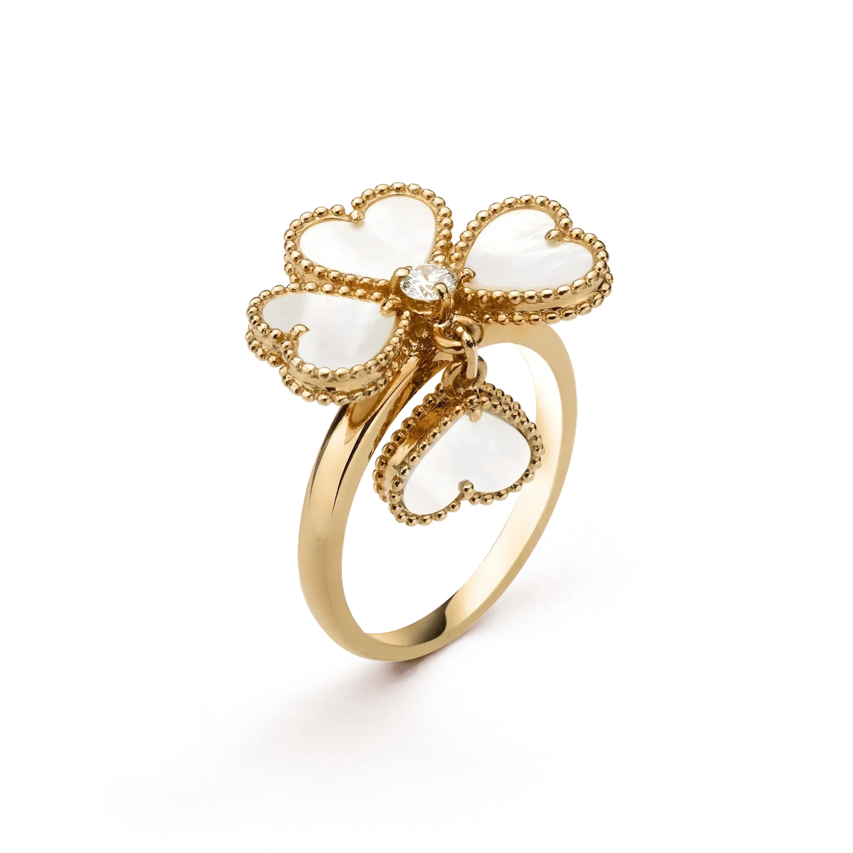 [⭐Veyra]SWEET CLOVER WHITE MOP RING
