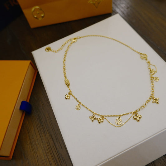 [⭐Veyra]BLOOMING SUPPLE NECKLACE BRASS