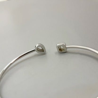 [⭐Veyra]JONC FLEX MY TWIN TOI & MOI SILVER DIAMOND BRACELET
