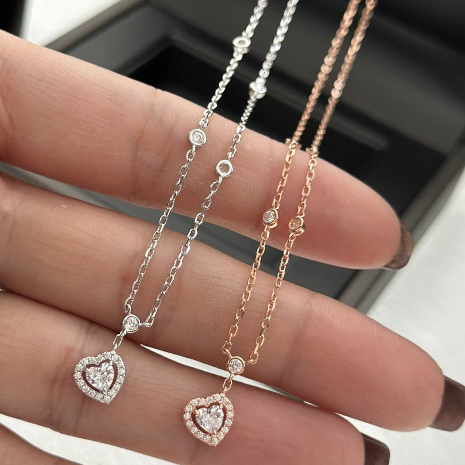 [⭐Veyra]JOY HEART DIAMOND NECKLACE