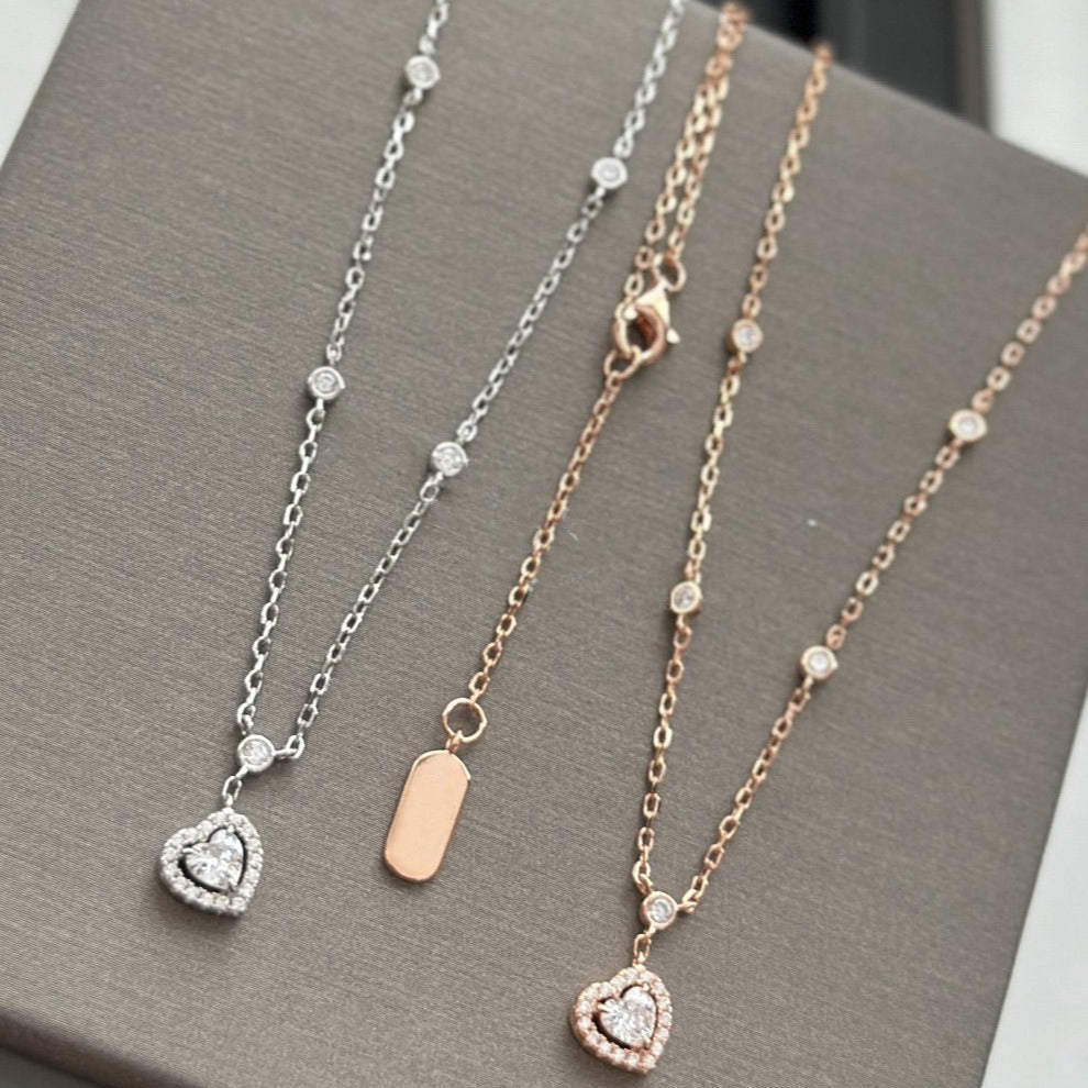 [⭐Veyra]JOY HEART DIAMOND NECKLACE