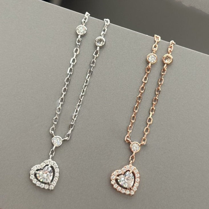 [⭐Veyra]JOY HEART DIAMOND NECKLACE
