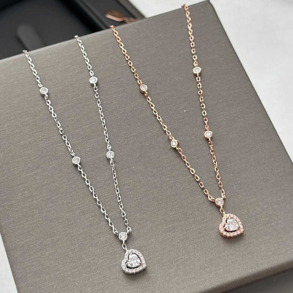 [⭐Veyra]JOY HEART DIAMOND NECKLACE