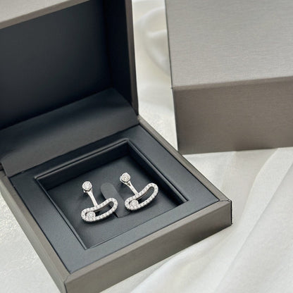 [⭐Veyra]MOVE UNO SILVER DIAMOND EARRINGS
