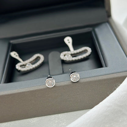 [⭐Veyra]MOVE UNO SILVER DIAMOND EARRINGS