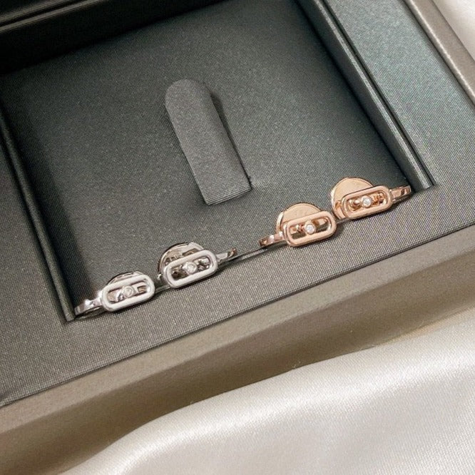 [⭐Veyra]CREOLES MOVE UNO MINI 1 DIAMOND EARRINGS