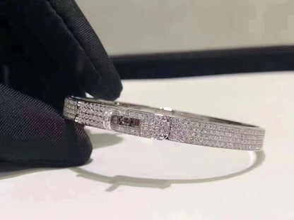 [⭐Veyra]HM KELLY BRACELET IN SILVER AND FULL PAVE DIAMOND