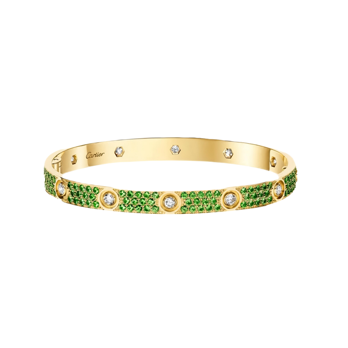 [⭐Veyra]2026 PAVE GEMSTONE LOVE BRACELET 6.1MM 10 DIAMONDS