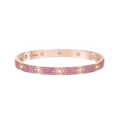 [⭐Veyra]2026 PAVE GEMSTONE LOVE BRACELET 6.1MM 10 DIAMONDS