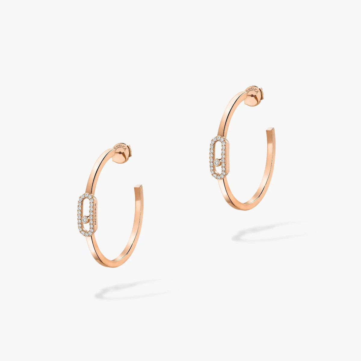 [⭐Veyra]CREOLES MOVE UNO PM DIAMOND EARRINGS