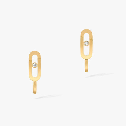 [⭐Veyra]CREOLES MOVE UNO MINI 1 DIAMOND EARRINGS
