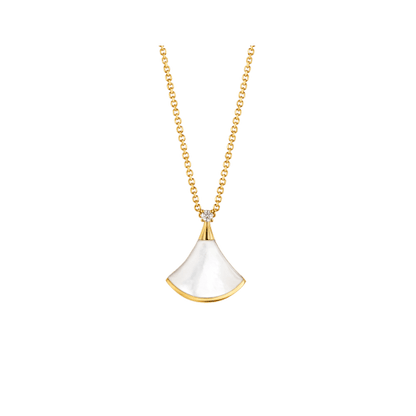 [⭐Veyra]DREAM NECKLACE WHITE MOP GOLD 1 DIAMOND