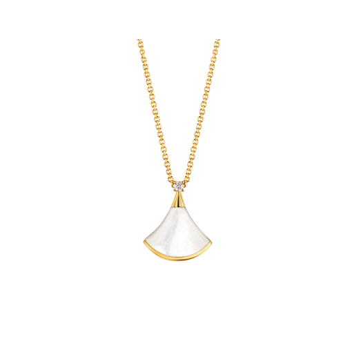 [⭐Veyra]DREAM NECKLACE WHITE MOP GOLD 1 DIAMOND