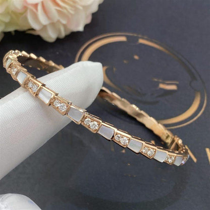 [⭐Veyra]SERPENTI BRACELET PINK GOLD MOP DIAMOND