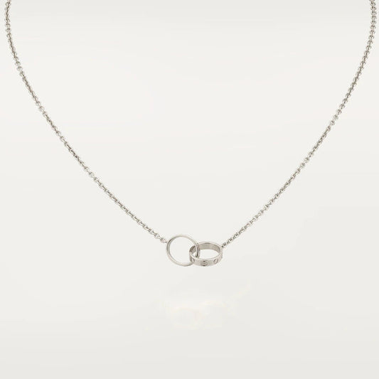 [⭐Veyra]LOVE NECKLACE PINK GOLD AND SILVER
