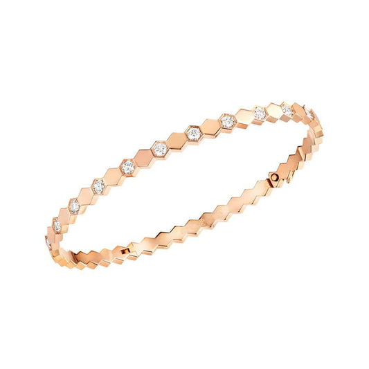 [⭐Veyra]BEE LOVE PINK GOLD DIAMOND BRACELET