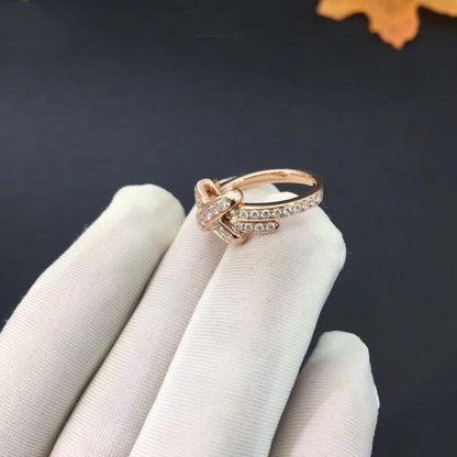 [⭐Veyra]JEUX DE RING PINK GOLD DIAMOND