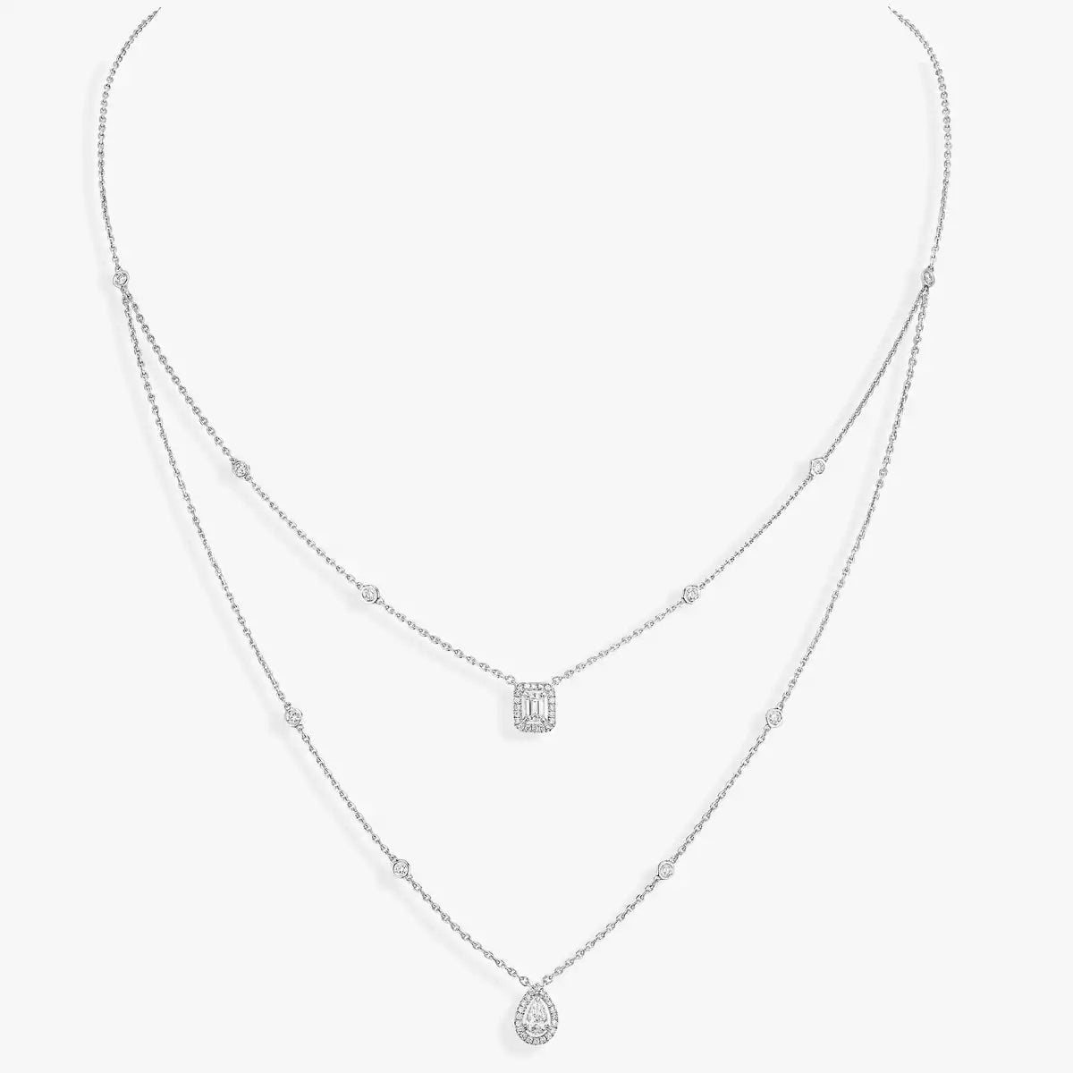 [⭐Veyra]Diamond Necklace My Twin 2 Rows