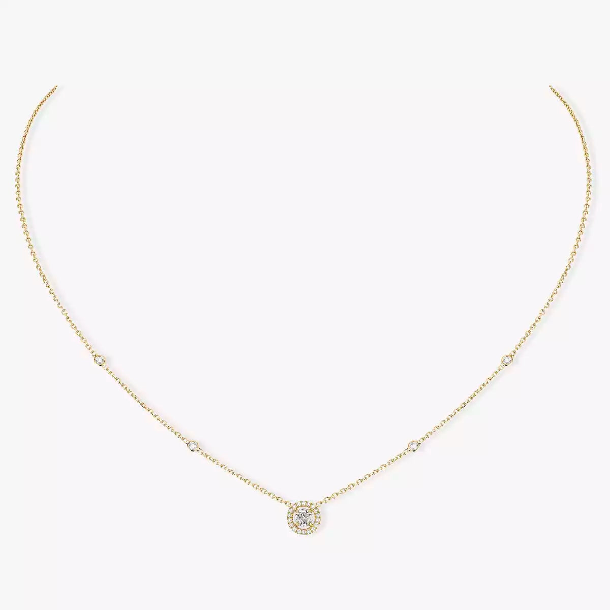 [⭐Veyra]Diamond Necklace 0,20ct Brilliant Shape Joy