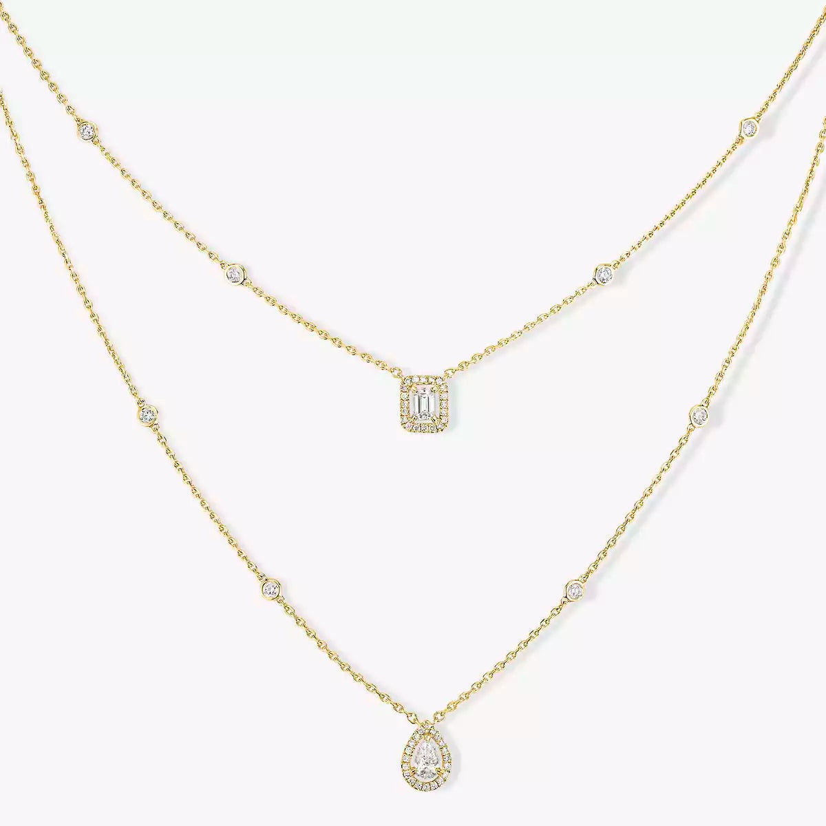 [⭐Veyra]Diamond Necklace My Twin 2 Rows