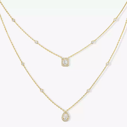 [⭐Veyra]Diamond Necklace My Twin 2 Rows