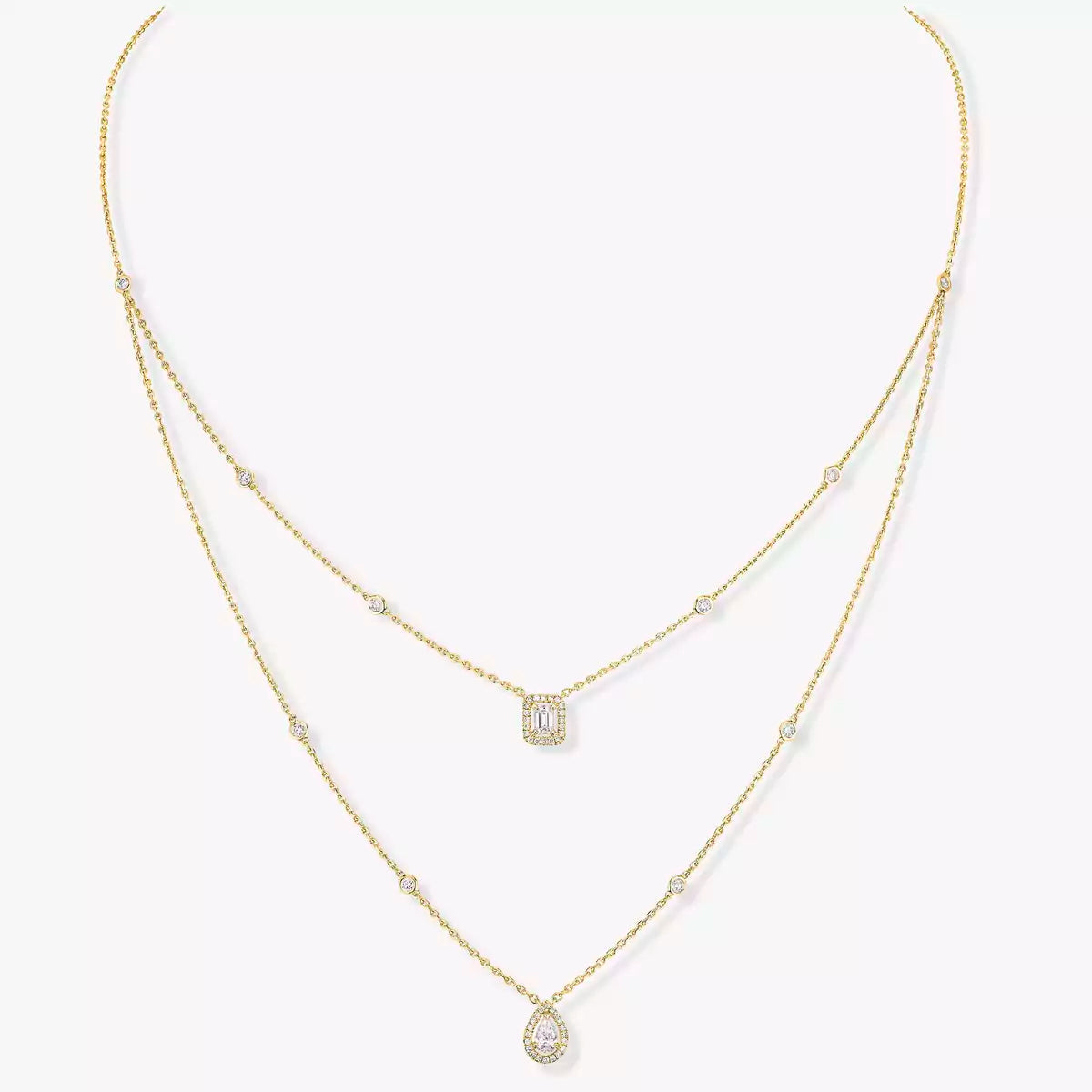 [⭐Veyra]Diamond Necklace My Twin 2 Rows