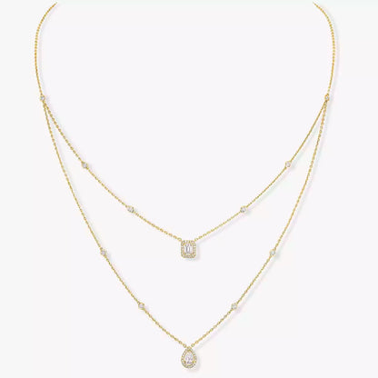 [⭐Veyra]Diamond Necklace My Twin 2 Rows
