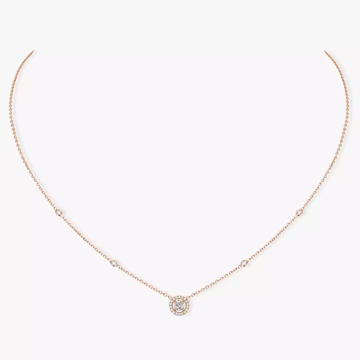[⭐Veyra]Diamond Necklace 0,20ct Brilliant Shape Joy