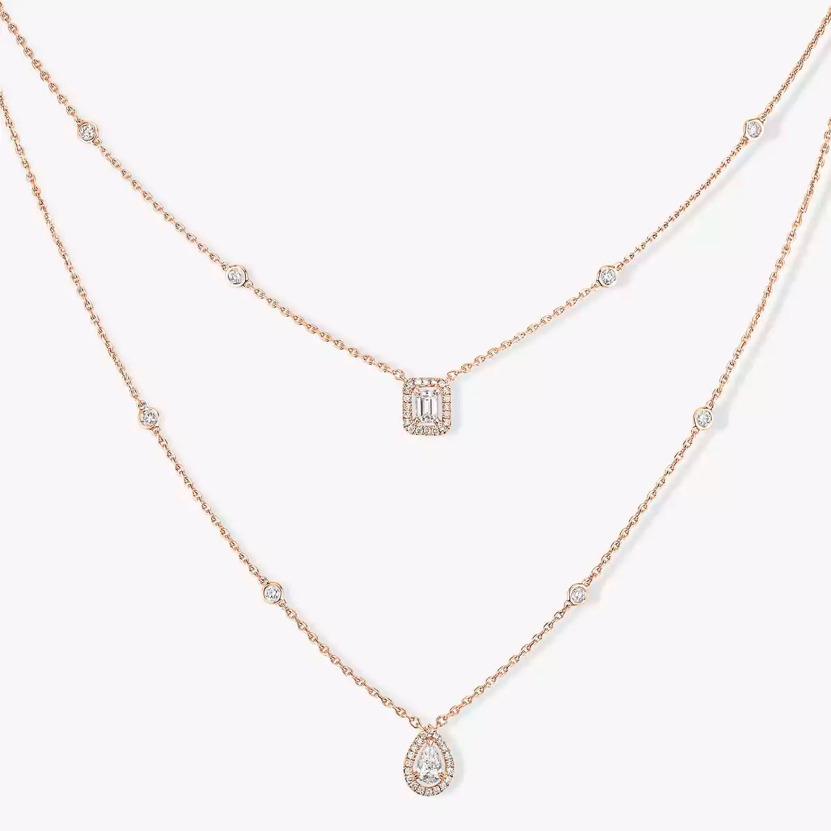 [⭐Veyra]Diamond Necklace My Twin 2 Rows
