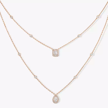 [⭐Veyra]Diamond Necklace My Twin 2 Rows