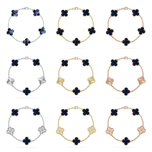 [⭐Veyra]CLOVER 5 MOTIF PIETERSITE BRACELET COLLECTION