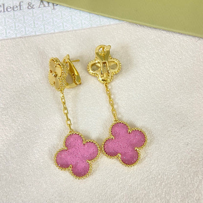 [⭐Veyra]2026 NEW CLOVER 2 MOTIF  BUBBLE PINK ENAMEL