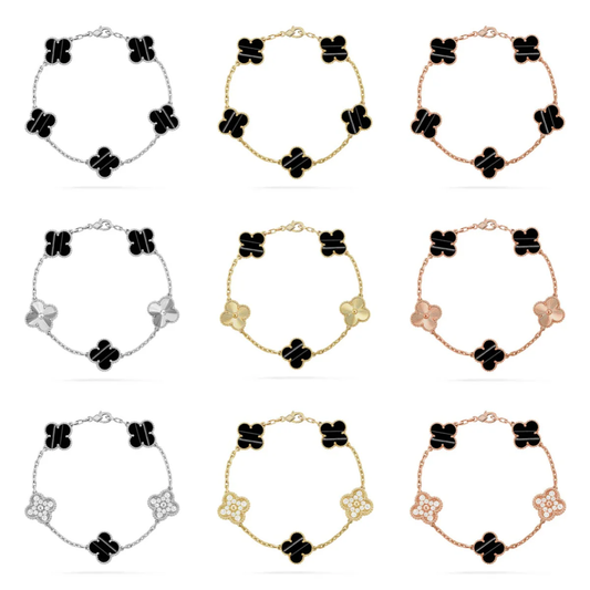 [⭐Veyra] CLOVER 5 MOTIF PULSAR STONE BRACELET COLLECTION