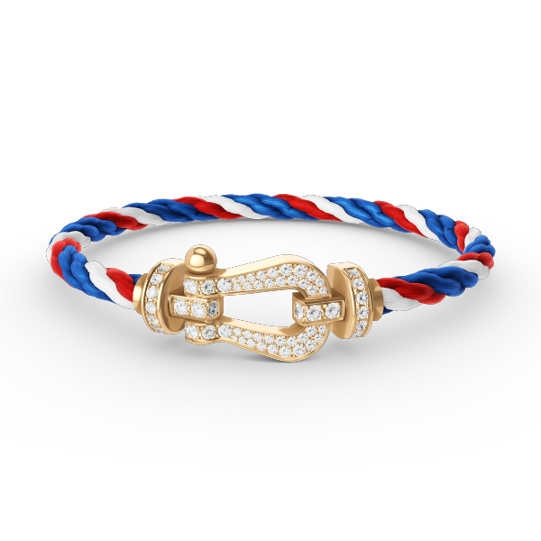[⭐Veyra]FORCE LARGE HORSESHOE FULL DIAMOND BRACELET GOLD