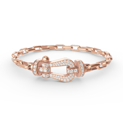 [⭐Veyra]FORCE LARGE HORSESHOE CLASP  METAL BRACELET