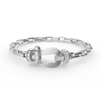 [⭐Veyra]FORCE LARGE HORSESHOE CLASP  METAL BRACELET