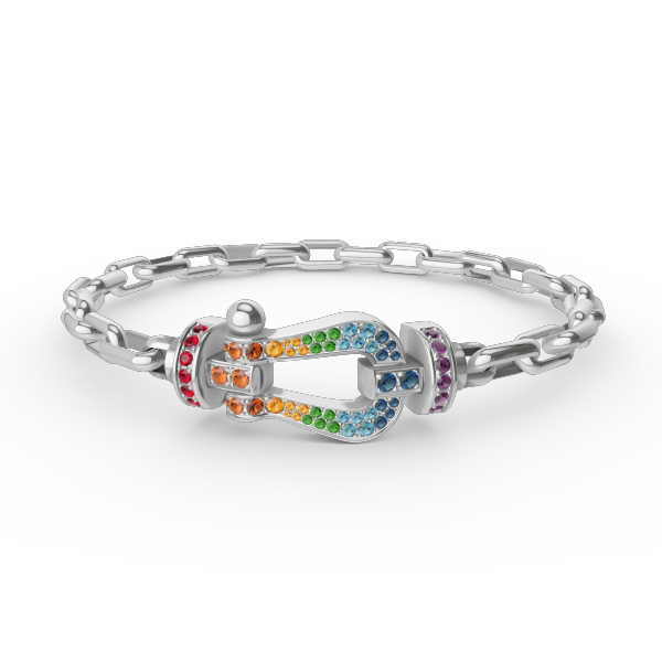 [⭐Veyra]FORCE LARGE HORSESHOE CLASP  METAL BRACELET