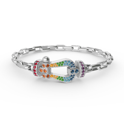 [⭐Veyra]FORCE LARGE HORSESHOE CLASP  METAL BRACELET