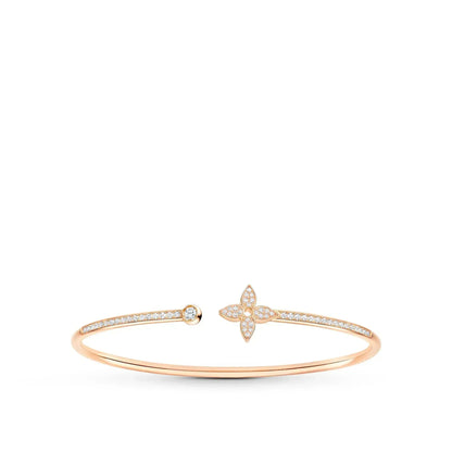 [⭐Veyra]IDYLLE PINK GOLD OPEN BRACELET DIAMOND PAVED